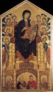 Cimabue Throning madonna with eight angels and four prophets painting